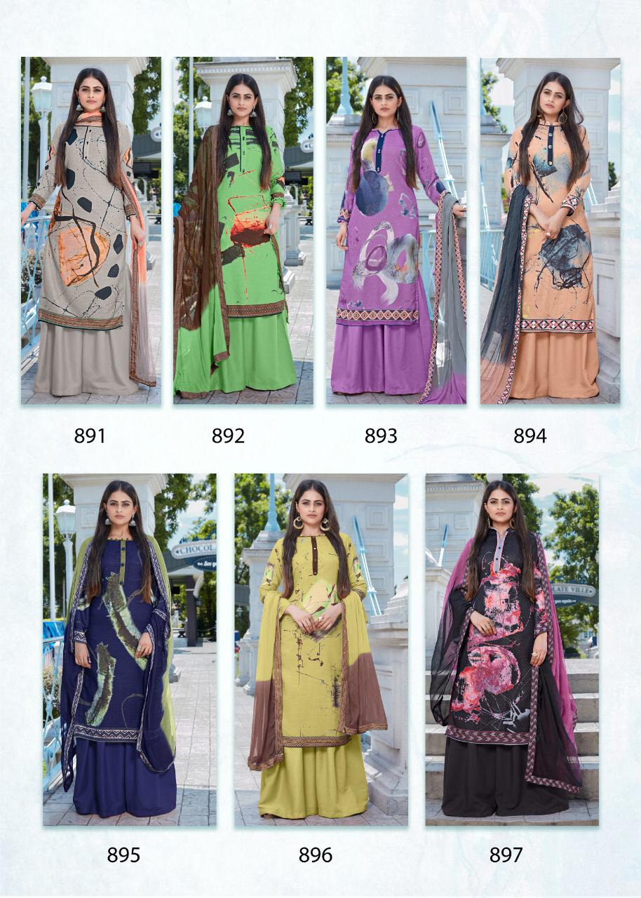 BIPSON SIGNATURE Latest fancy Designer Casual Wear Woollen Pashmina Lurex Digital Print Salwar Suit Collection